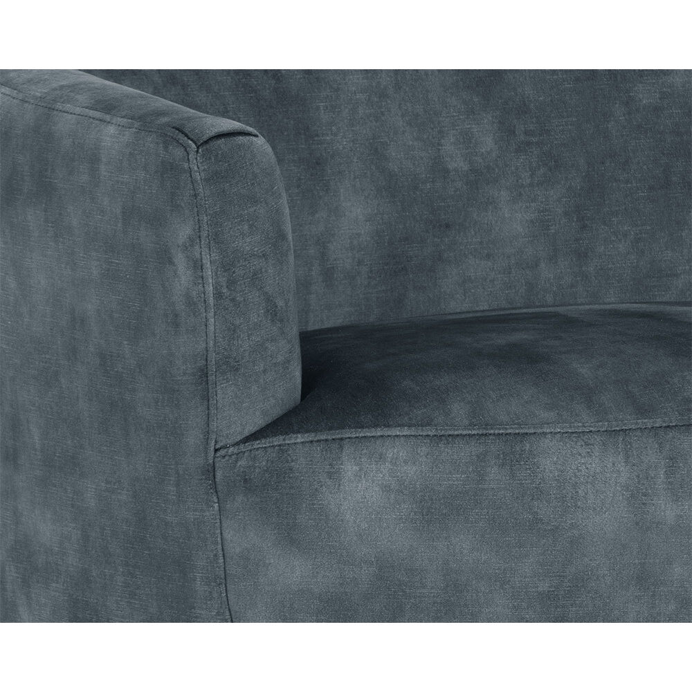 Casey Nono Petrol Swivel Lounge Chair, Swivel